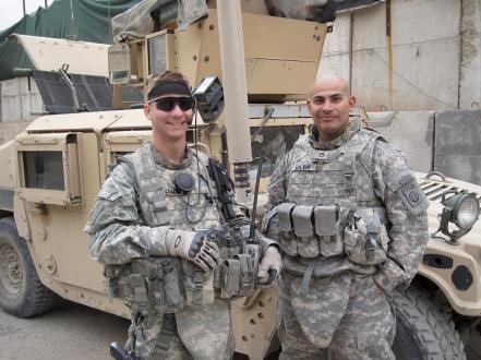 TSD Owner/Lead Instructor Chris Timmerman with his Platoon Sergent in Baghdad. 2009