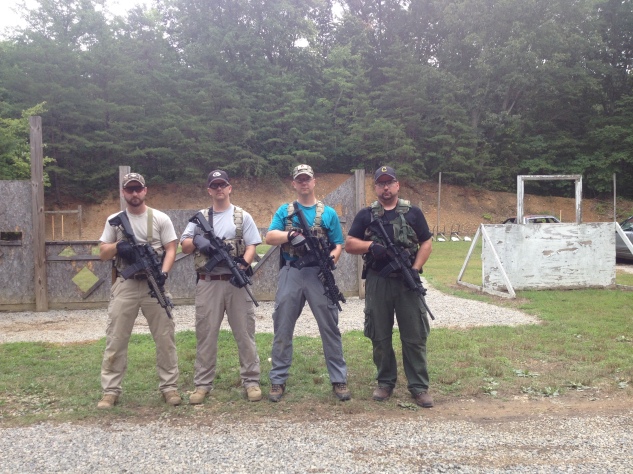 Instructors Chris & Nick with their brothers at a Tactical Rifle class 2014